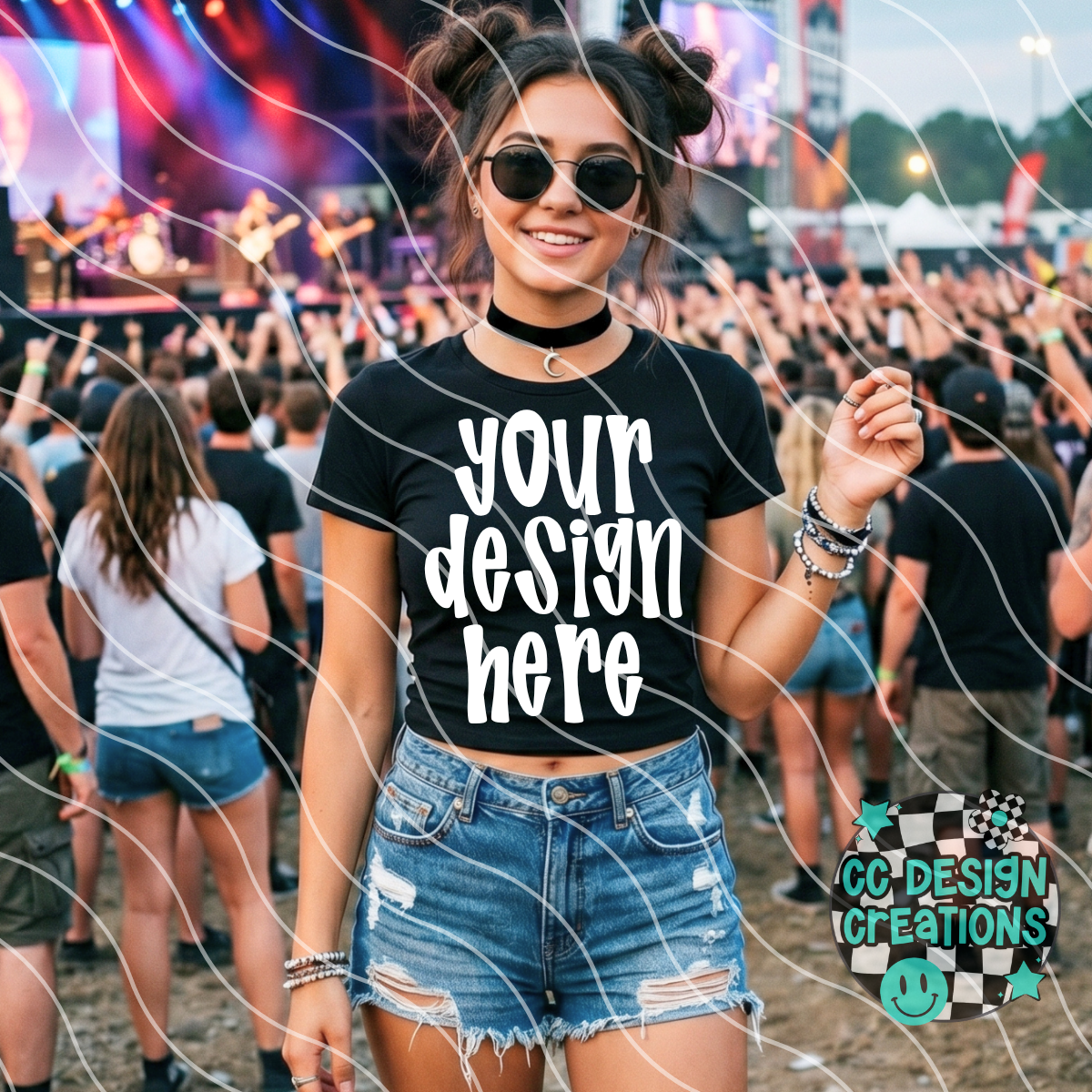 CONCERT BLACK TEE MOCK