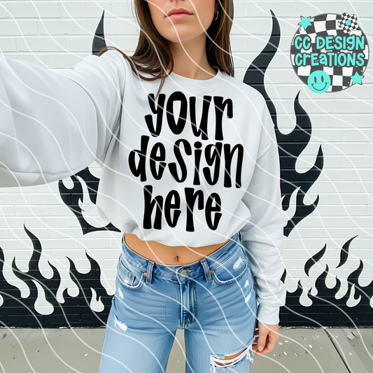 Ash Sweatshirt Flames MOCK