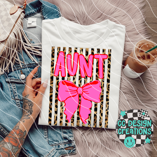 Aunt Leopard Coquette Mothers Day PNG Digital Download