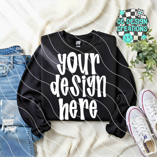 Black Sweatshirt Mock