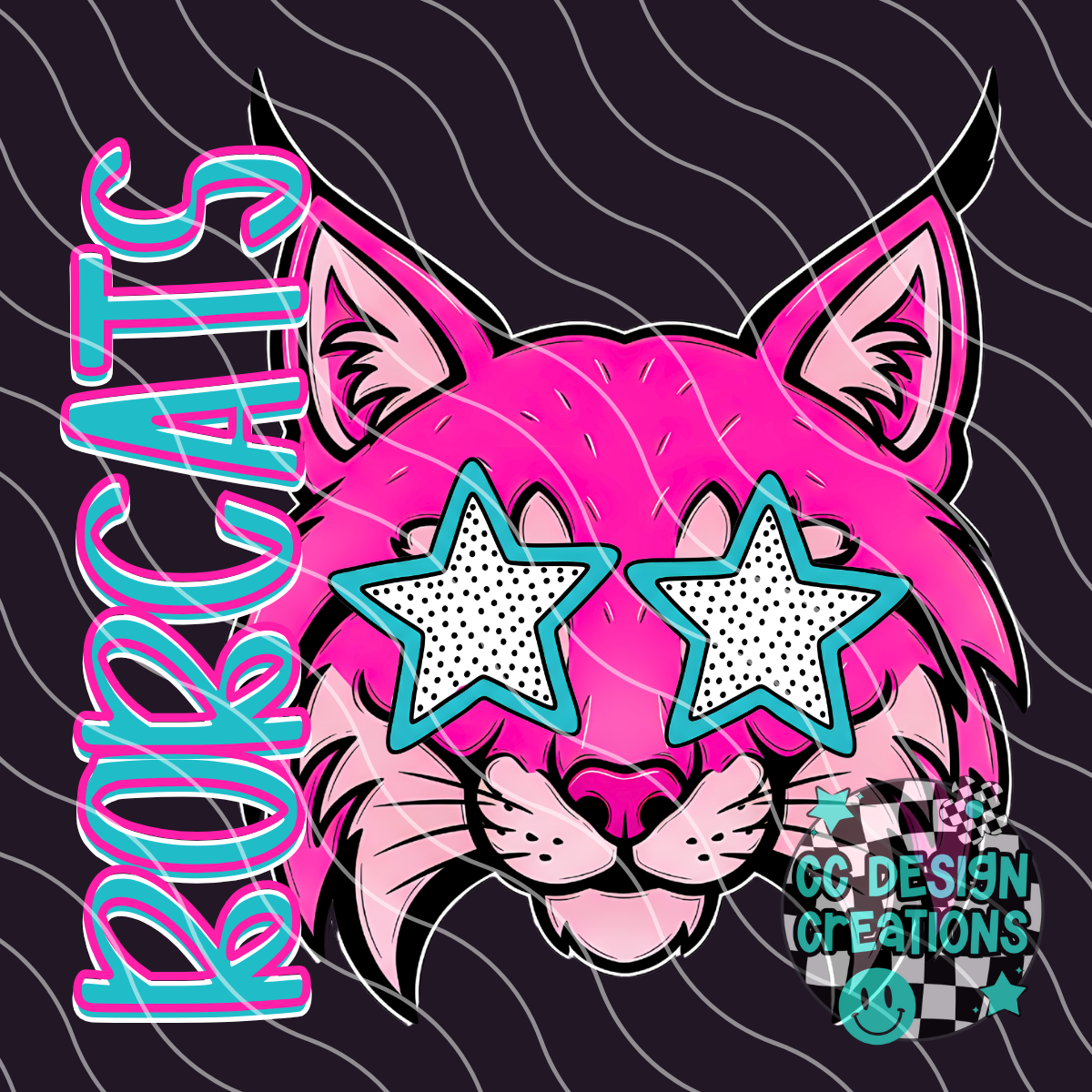 Bobcats Preppy Mascot PNG Digital Download