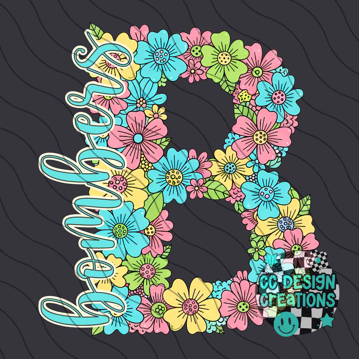 Bombers Floral Mascot PNG Digital Download