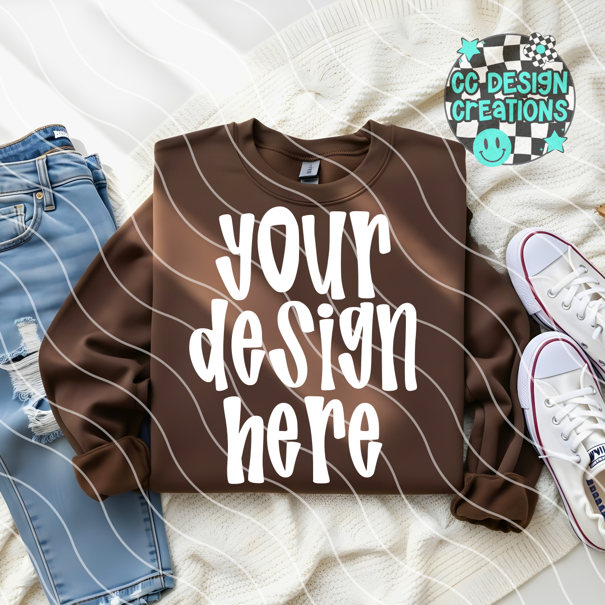 Brown Sweatshirt Mock