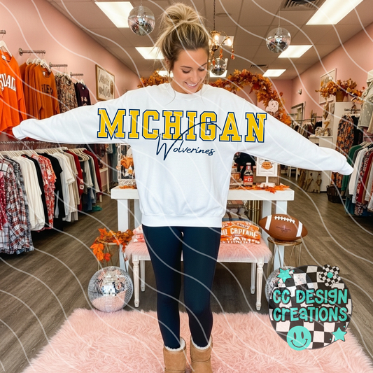 Michigan Jumbo Football PNG Digital Download