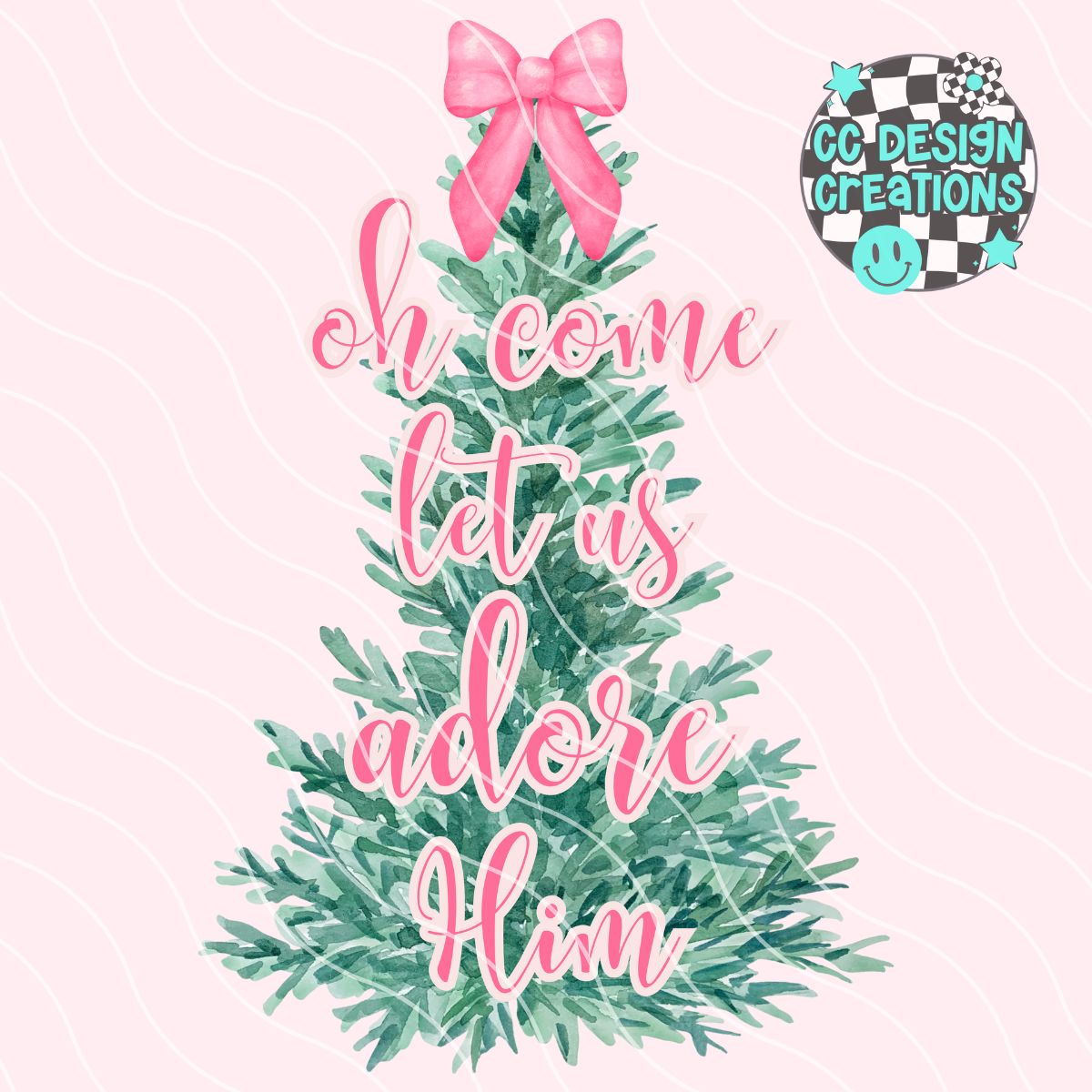 Oh Come Let Us Adore Him PNG Digital Download