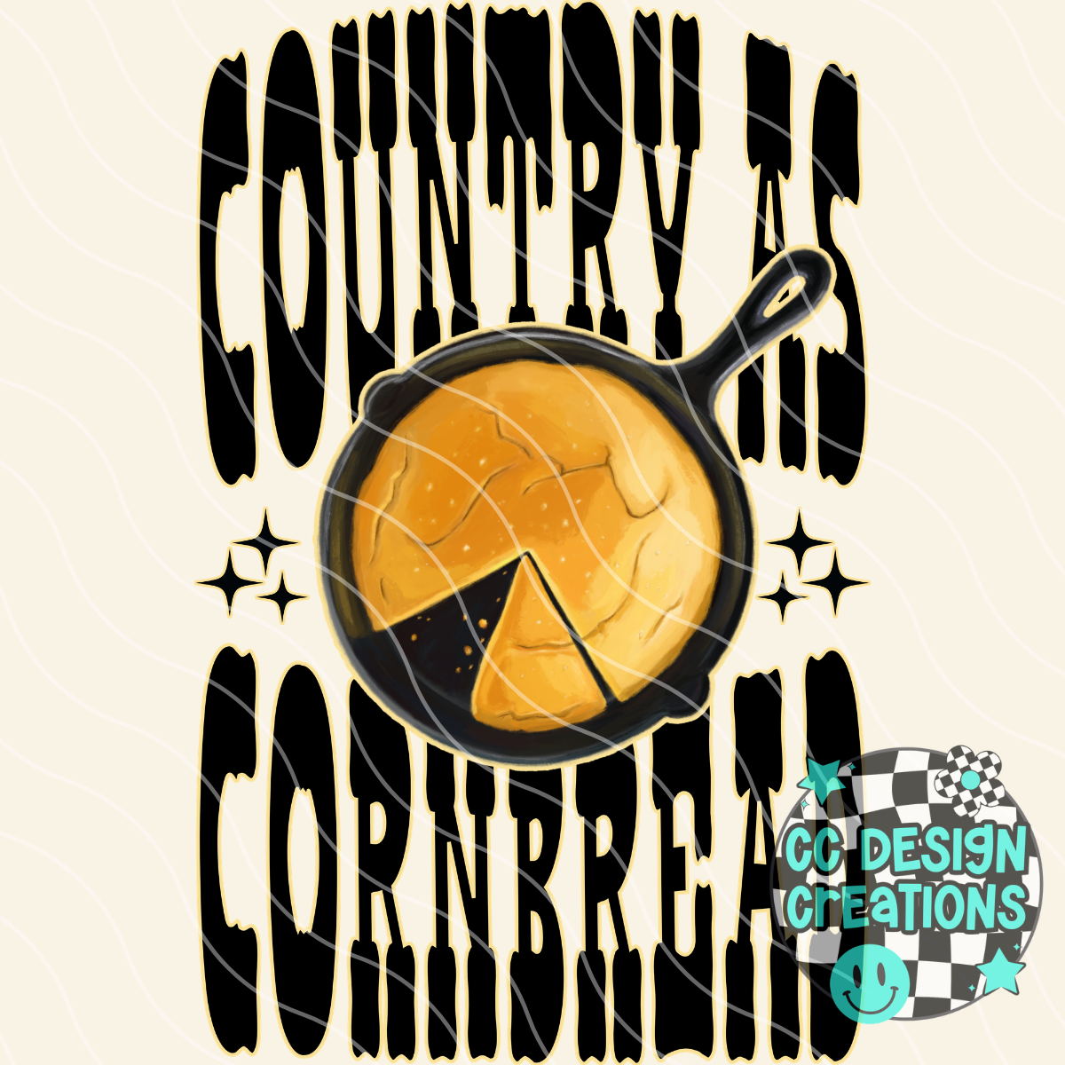 Country as Cornbread PNG Digital Download