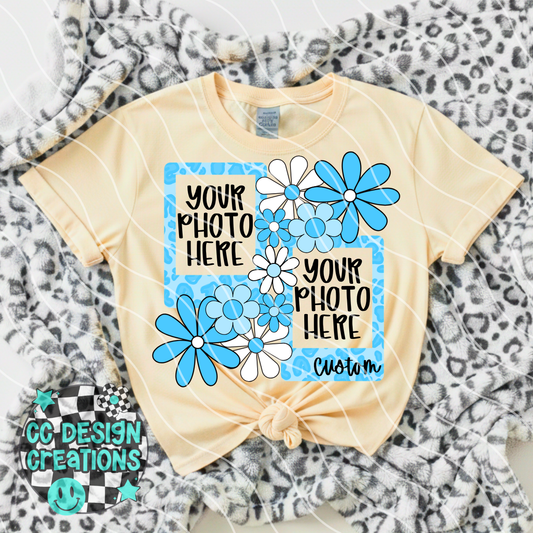 CUSTOM Mother's Day Photos Blue PNG Digital Download