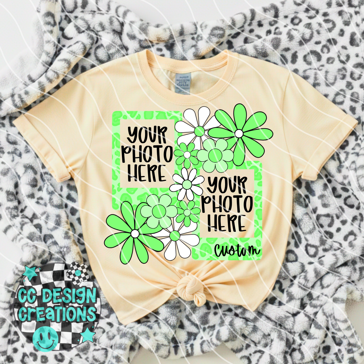 CUSTOM Mother's Day Photos Green PNG Digital Download