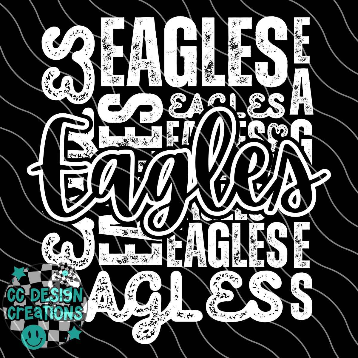 Eagles Type Collage PNG Digital Download