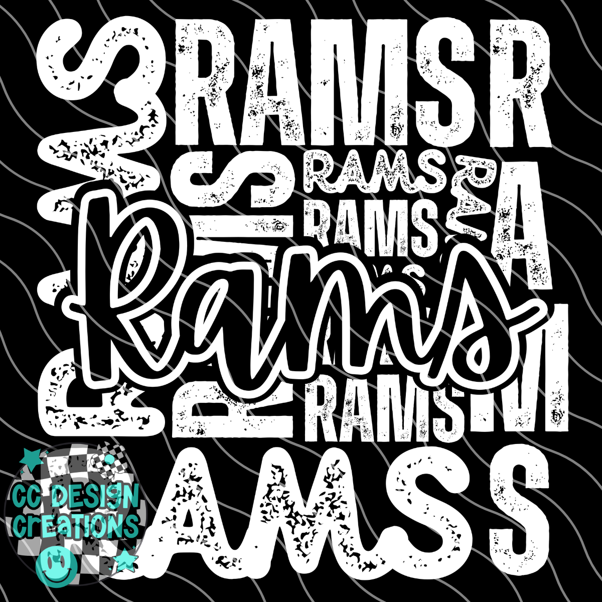 Rams Type Collage PNG Digital Download