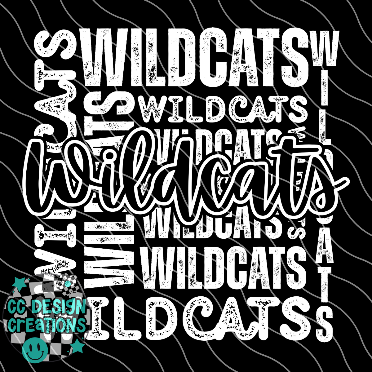Wildcats Type Collage PNG Digital Download