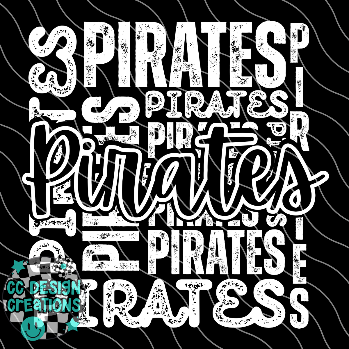 Pirates Type Collage PNG Digital Download