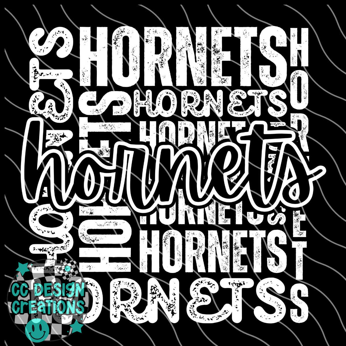 Hornets Type Collage PNG Digital Download