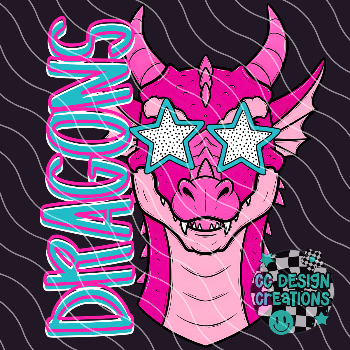 Dragons Preppy Mascot PNG Digital Download