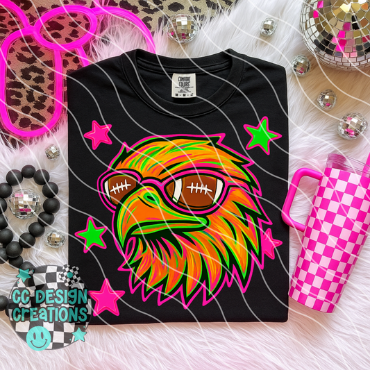 Eagle Neon Mascot PNG Digital Download