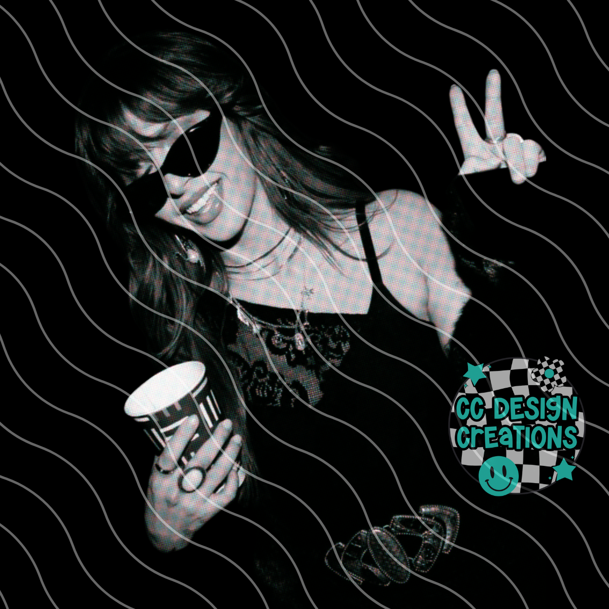 Ella Langley Halftone PNG Digital Download