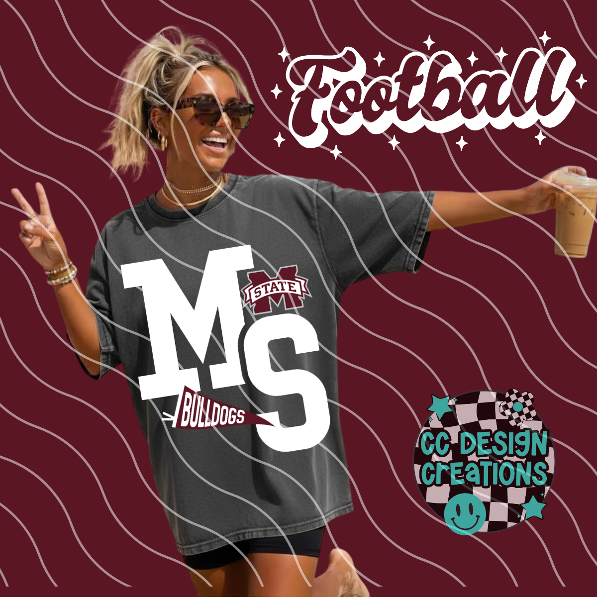 MS STATE FOOTBALL VARSITY PNG DIGITAL DOWNLOAD (WHITE + BLACK INCLUDED)