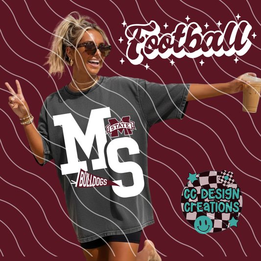 MS STATE FOOTBALL VARSITY PNG DIGITAL DOWNLOAD (WHITE + BLACK INCLUDED)