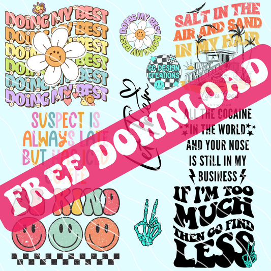 FREE DESIGN BUNDLE PNG Digital Download