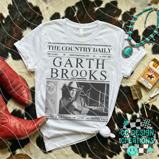 Country Newspaper G Bro oks PNG Digital Download