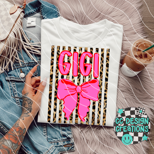 Gigi Leopard Coquette Mothers Day PNG Digital Download