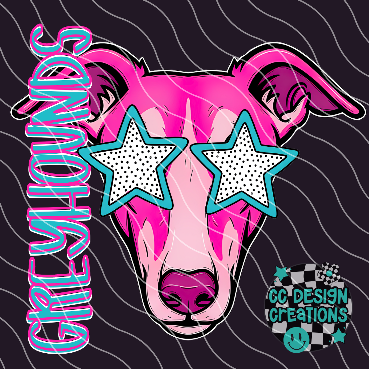 Greyhounds Preppy Mascot PNG Digital Download