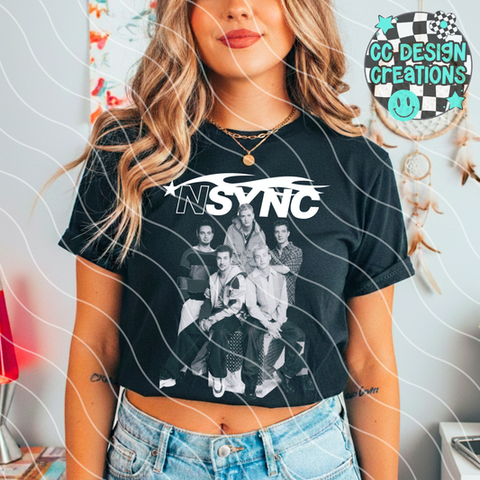 N sync Halftone PNG Digital Download