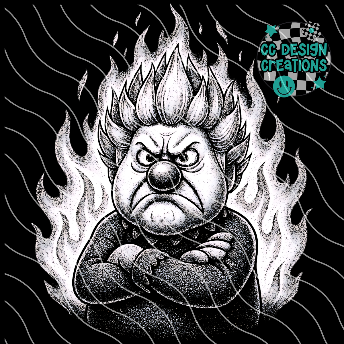 Heat Miser Sketch PNG Digital Download (Dark Clothing Only)