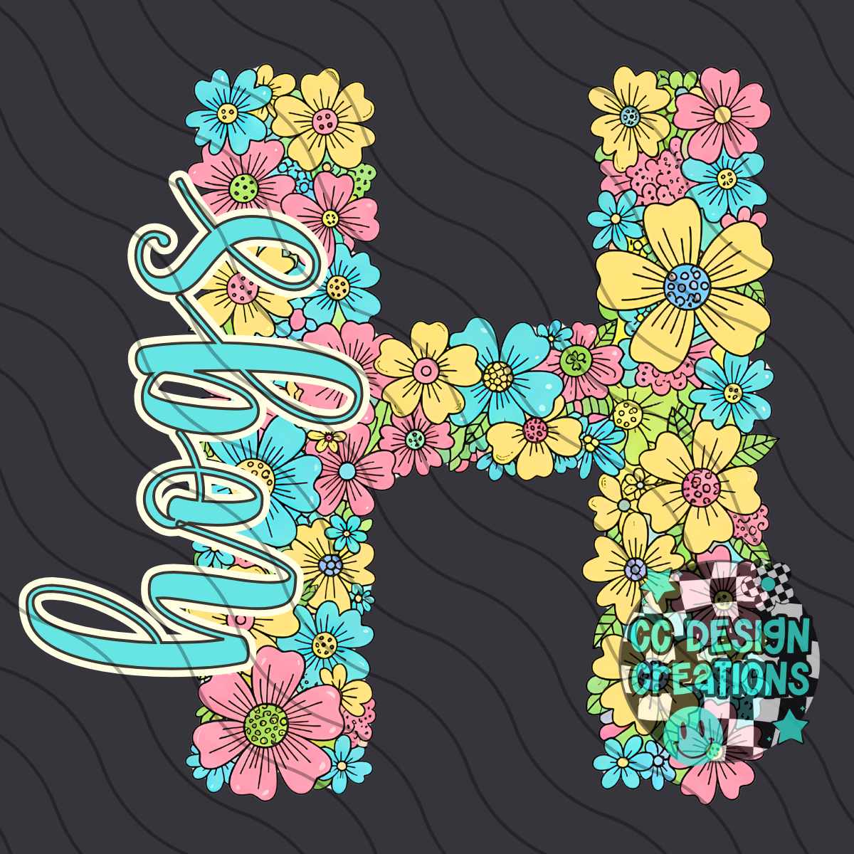 Hogs Floral Mascot PNG Digital Download