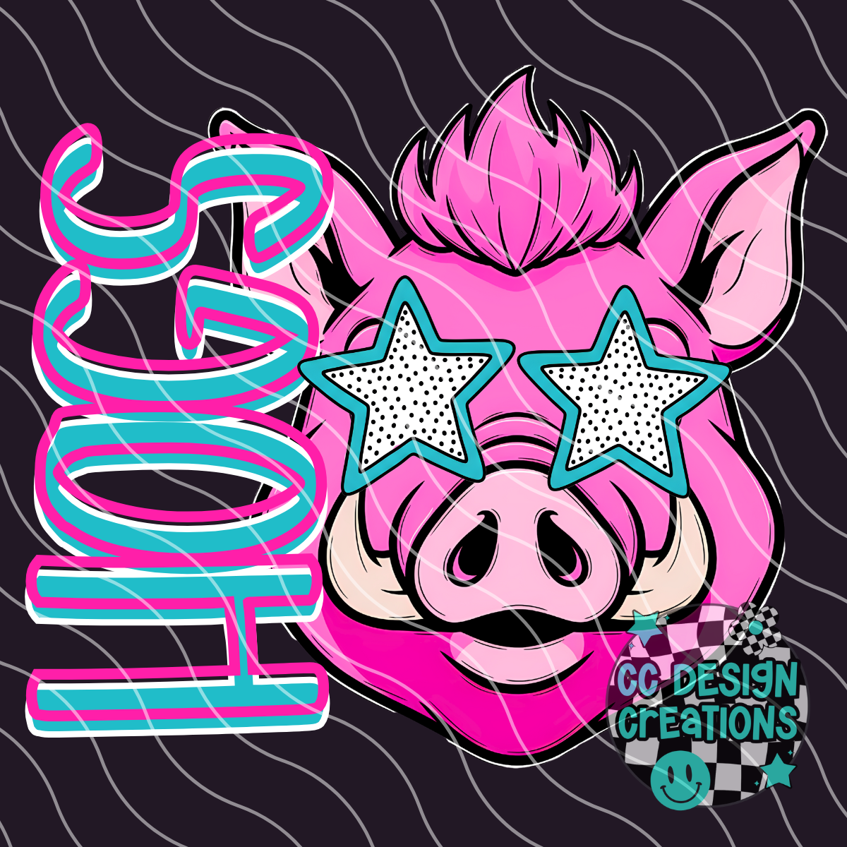 Hogs Preppy Mascot PNG Digital Download