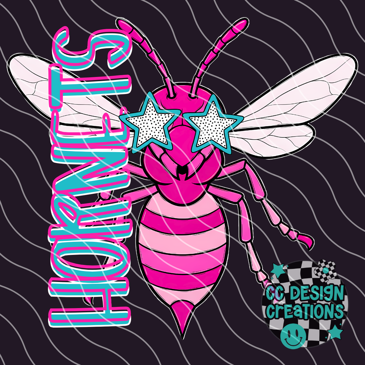 Hornets Preppy Mascot PNG Digital Download