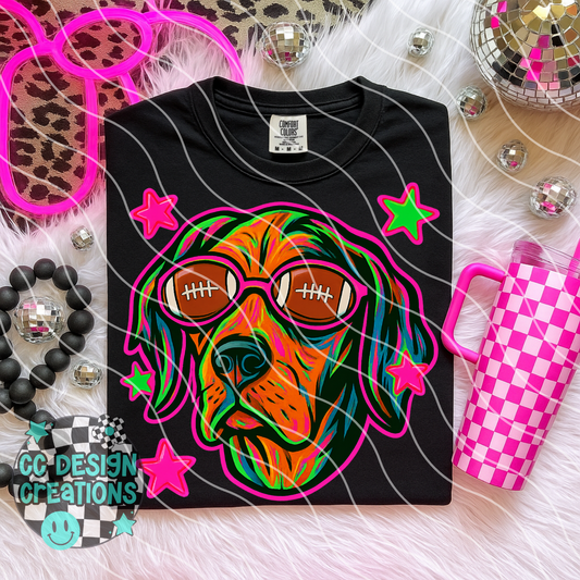 Hound Dog Neon Mascot PNG Digital Download