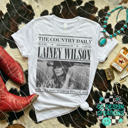 Country Newspaper Lain ey Wil son PNG Digital Download