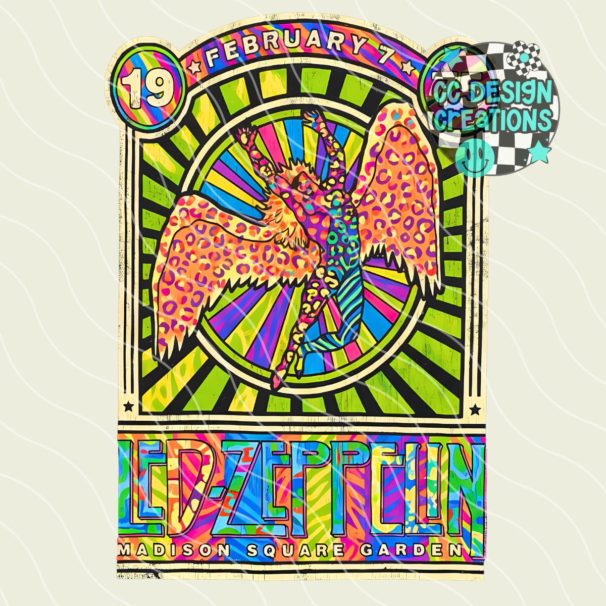 Led Zeppelin Wild PNG Digital Download
