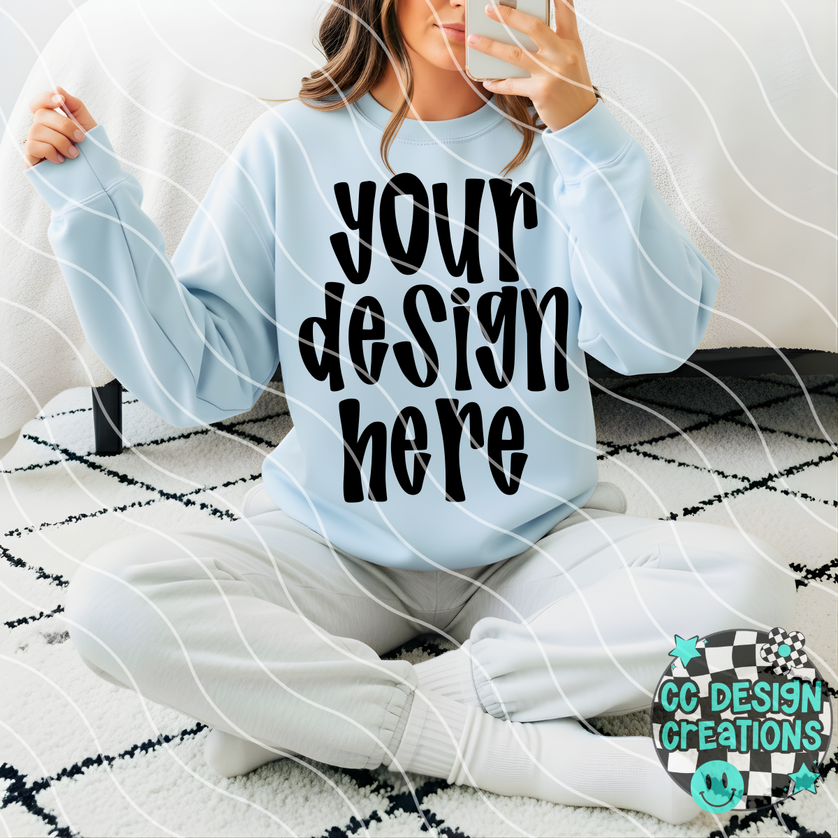 Light Blue Sweats Mock