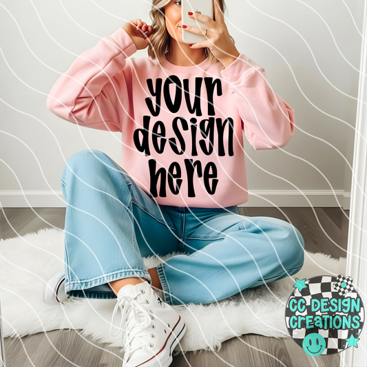 Light Pink Casual Mock