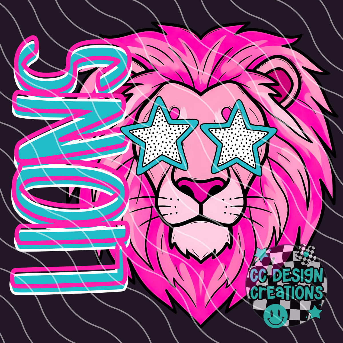 Lions Preppy Mascot PNG Digital Download