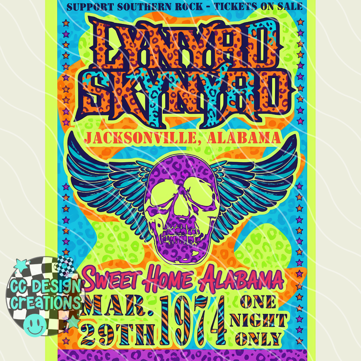 Lynyrd Skynyrd Wild PNG Digital Download
