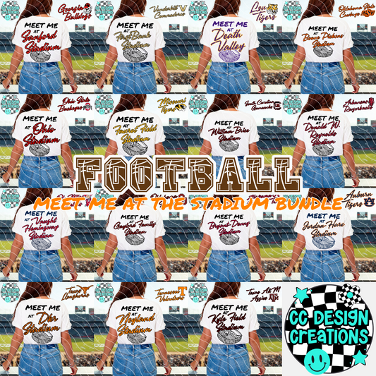 Meet Me At The Football Stadium BUNDLE PNG Digital Download (15 Designs + Pockets)