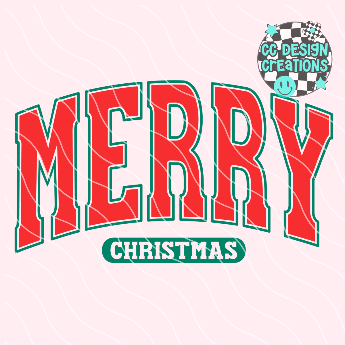 Merry Christmas Varsity PNG Digital Download