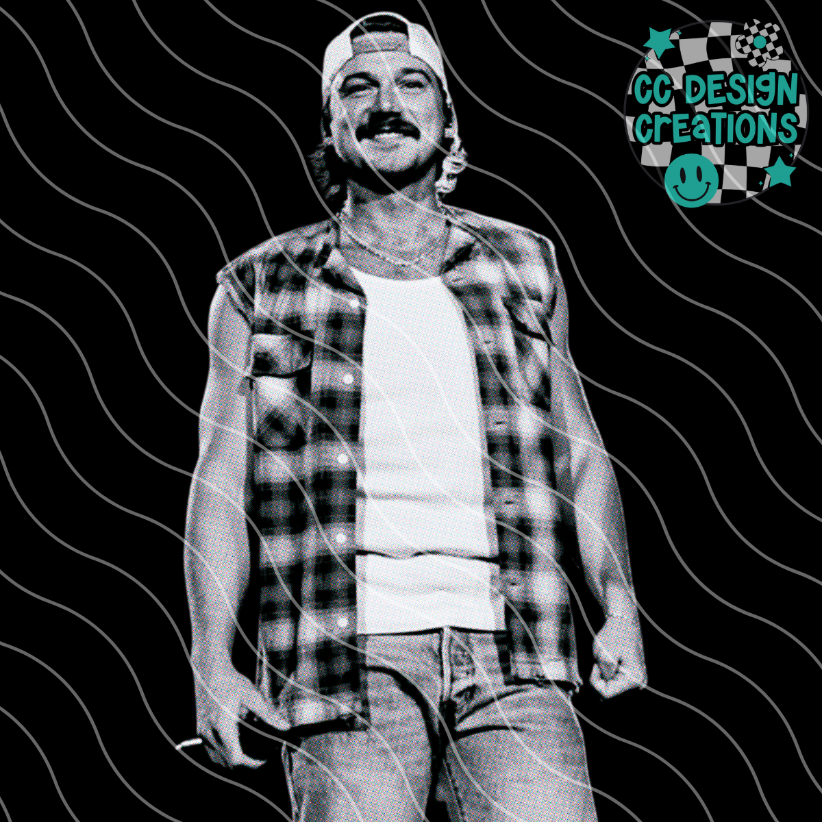 Wallen Halftone PNG Digital Download