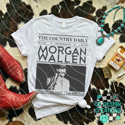 Country Newspaper Morg an Walle n PNG Digital Download