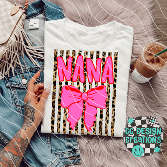 Nana Leopard Coquette Mothers Day PNG Digital Download