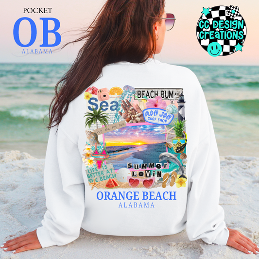 Summer Lovin Orange Beach PNG Digital Download