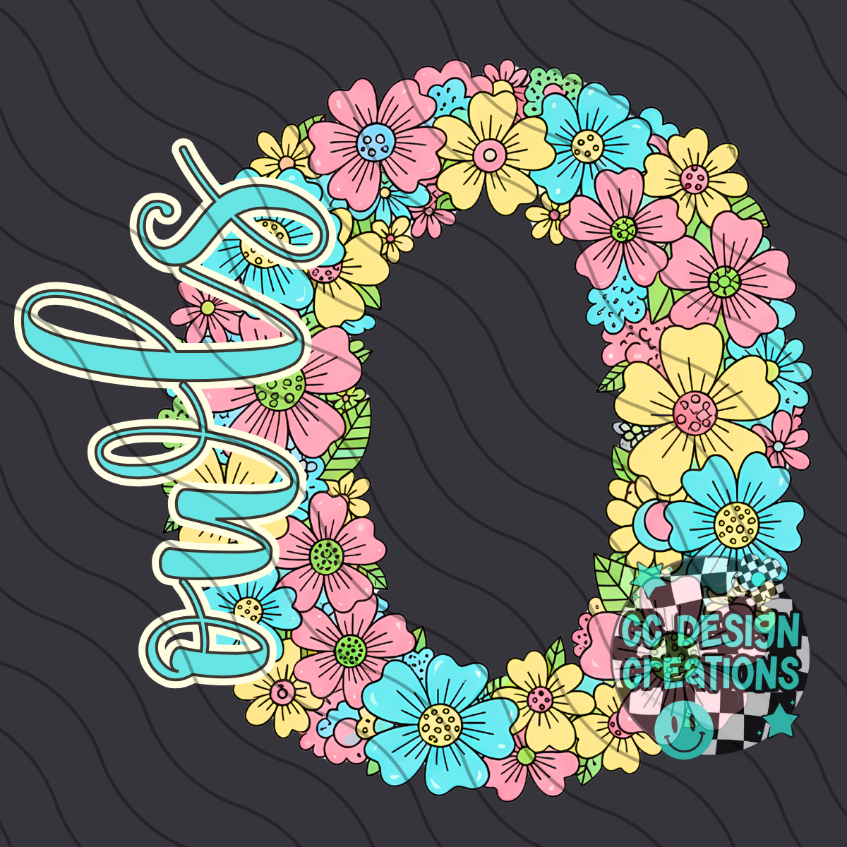 Owls Floral Mascot PNG Digital Download