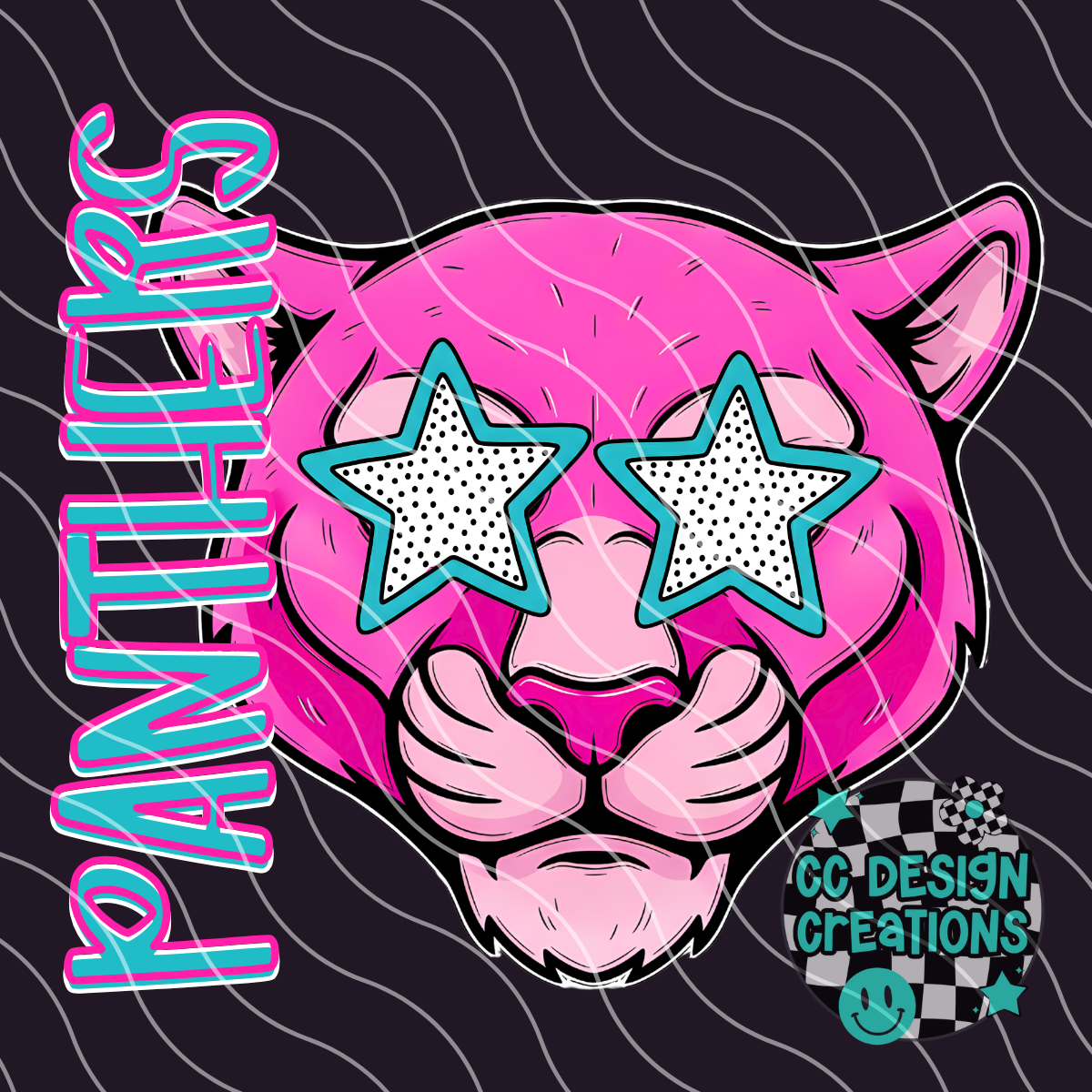 Panthers Preppy Mascot PNG Digital Download