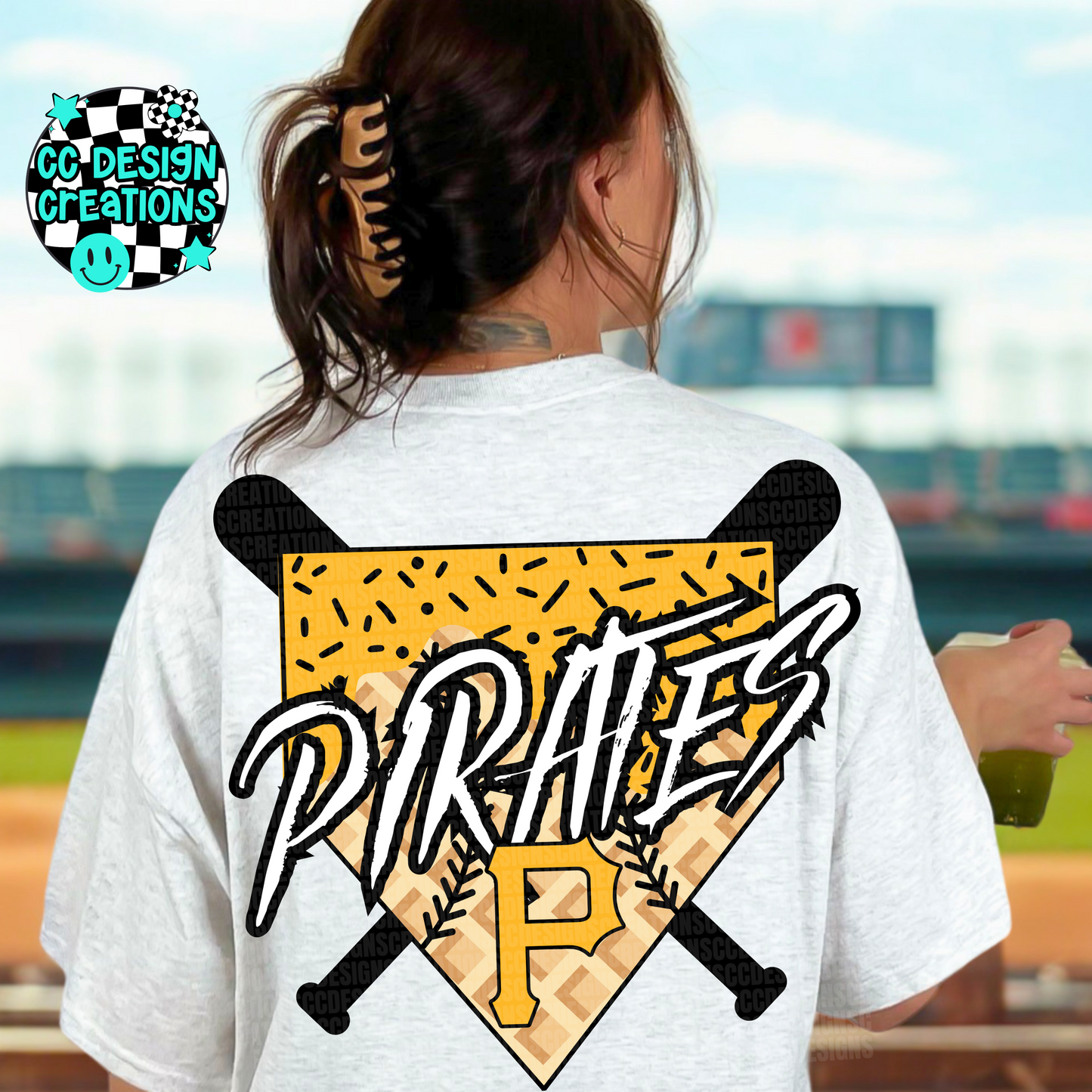 Pirates Baseball Drip PNG Digital Download