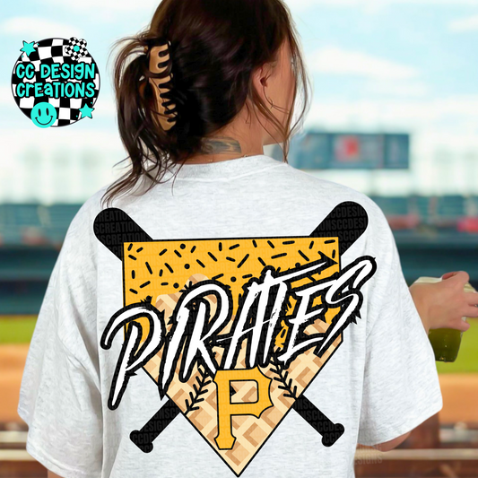 Pirates Baseball Drip PNG Digital Download