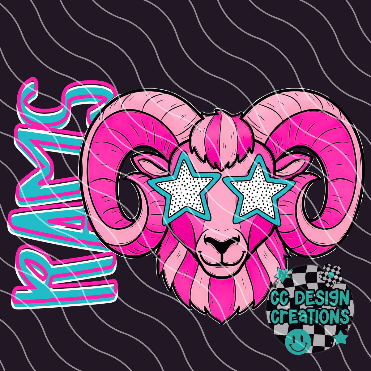 Rams Preppy Mascot PNG Digital Download