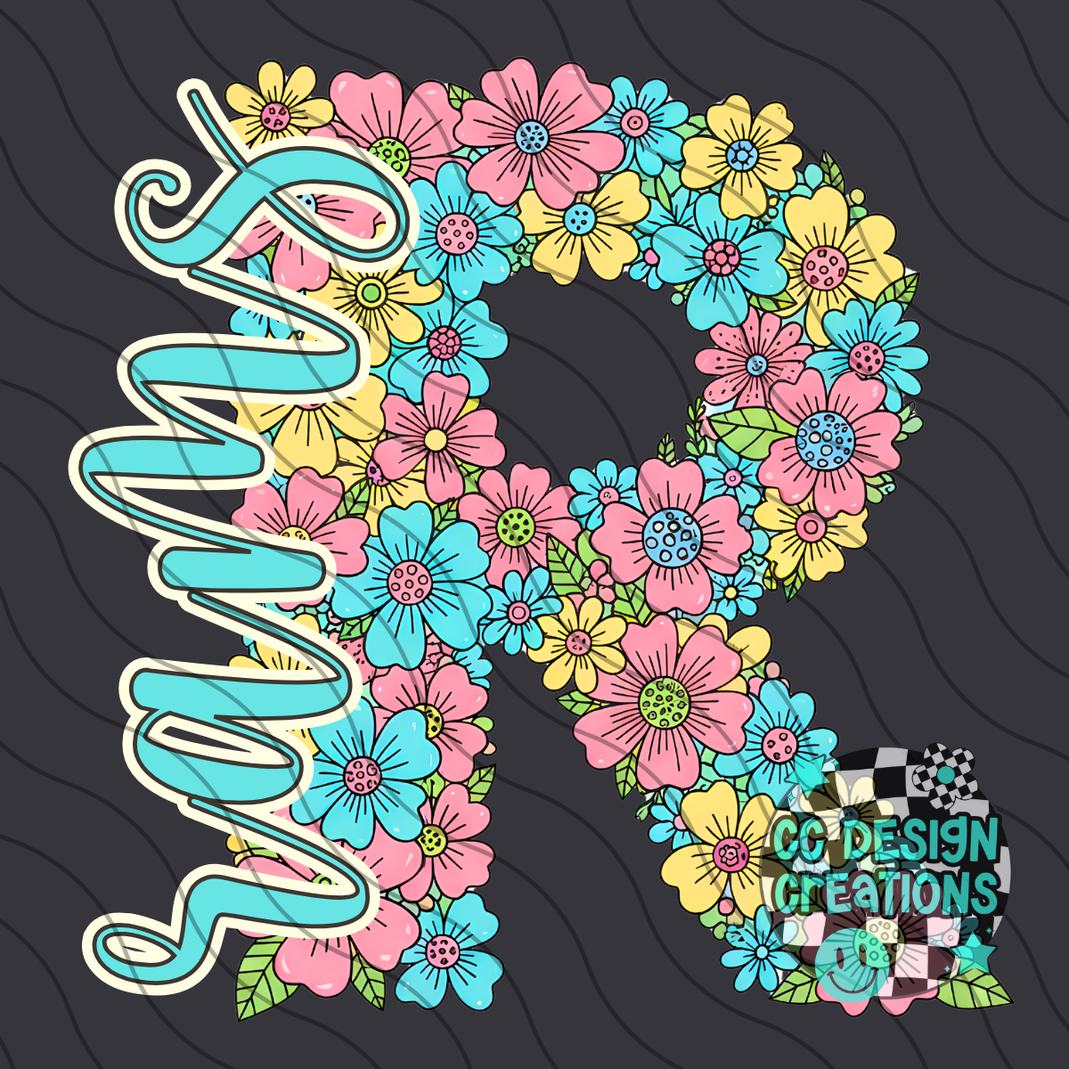 Rams Floral Mascot PNG Digital Download